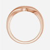 Side View of Rose Gold PURETÉ Christian ring for women