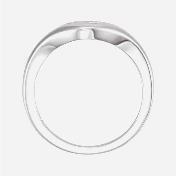 Side View of Sterling Silver PURETÉ Christian ring for women