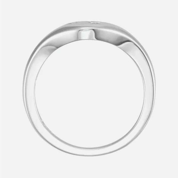 Side View of White Gold PURETÉ Christian ring for women