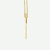 Side view of yellow gold Faith Christian necklace for women from Glor-e