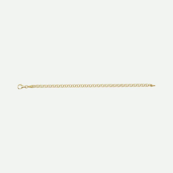 Side view of Solid Yellow Gold Christian Charm Bracelet for women