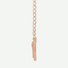 Side View of SAINTLY Rose Gold Christian Necklace From Glor-e