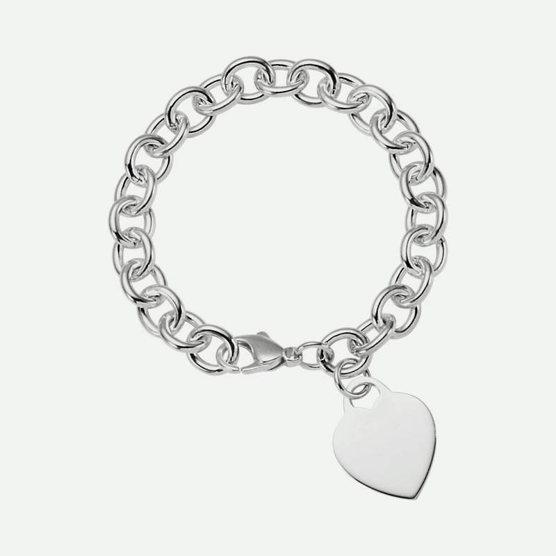 Top view of Cable Charm Christian Bracelet for women