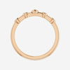 Top view of rose gold .05 CTW Diamond Stackable Cross Christian Ring for women