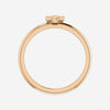 Top view of rose gold Stackable Cross Christian Ring for women