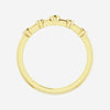 Top view of yellow gold .05 CTW Diamond Stackable Cross Christian Ring for women