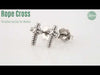 Rope Cross Gold Christian Earrings For Women Video Showcase From Glor-e
